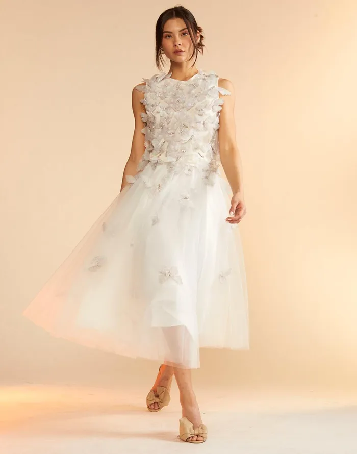 Butterfly Tulle Skirt 8211 White Women Cynthia Rowley Bottoms