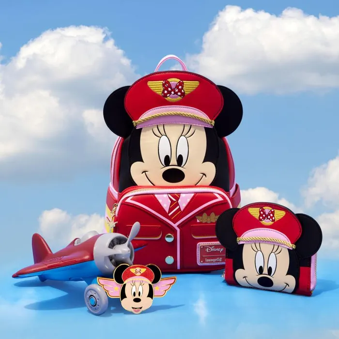 C2E2 Limited Edition Minnie Mouse Pilot Cosplay Zip Around Wallet Unisex Loungefly Bags and Wallets C2E2 Limited Edition Minnie Mouse Pilot Cosplay Zip Around Wallet Unisex Loungefly Bags and Wallets