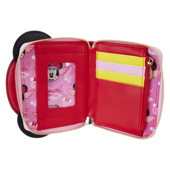 C2E2 Limited Edition Minnie Mouse Pilot Cosplay Zip Around Wallet Unisex Loungefly Bags and Wallets C2E2 Limited Edition Minnie Mouse Pilot Cosplay Zip Around Wallet Unisex Loungefly Bags and Wallets