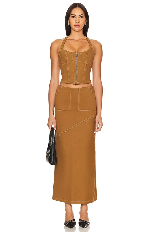 Cal Skirt Khaki Women Lovers and Friends Skirts