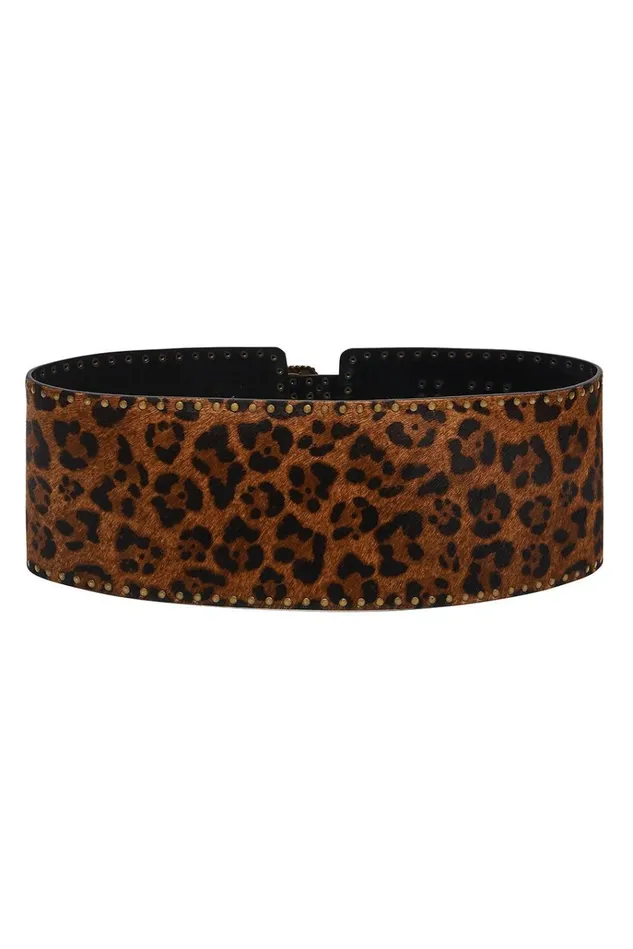 Camilla Belts Women Wide Double Buckle Belt Fire At Night