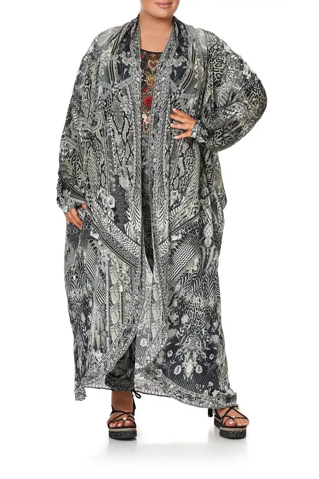 Camilla Extended Sizes Women Long Casual Jacket With Pockets One Tribe