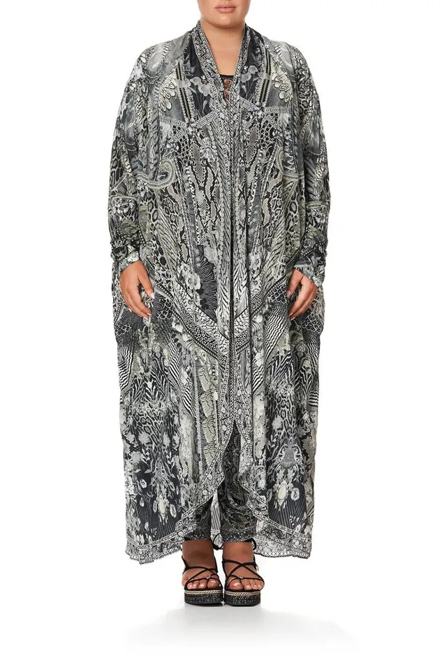 Camilla Extended Sizes Women Long Casual Jacket With Pockets One Tribe