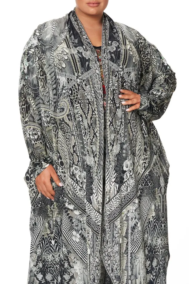 Camilla Extended Sizes Women Long Casual Jacket With Pockets One Tribe