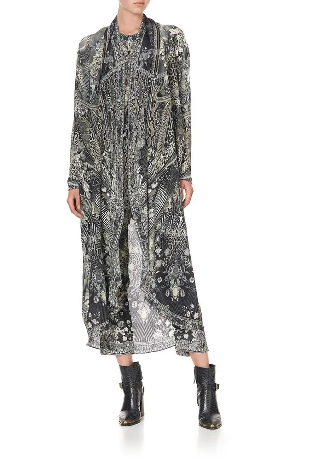 Camilla Extended Sizes Women Long Casual Jacket With Pockets One Tribe