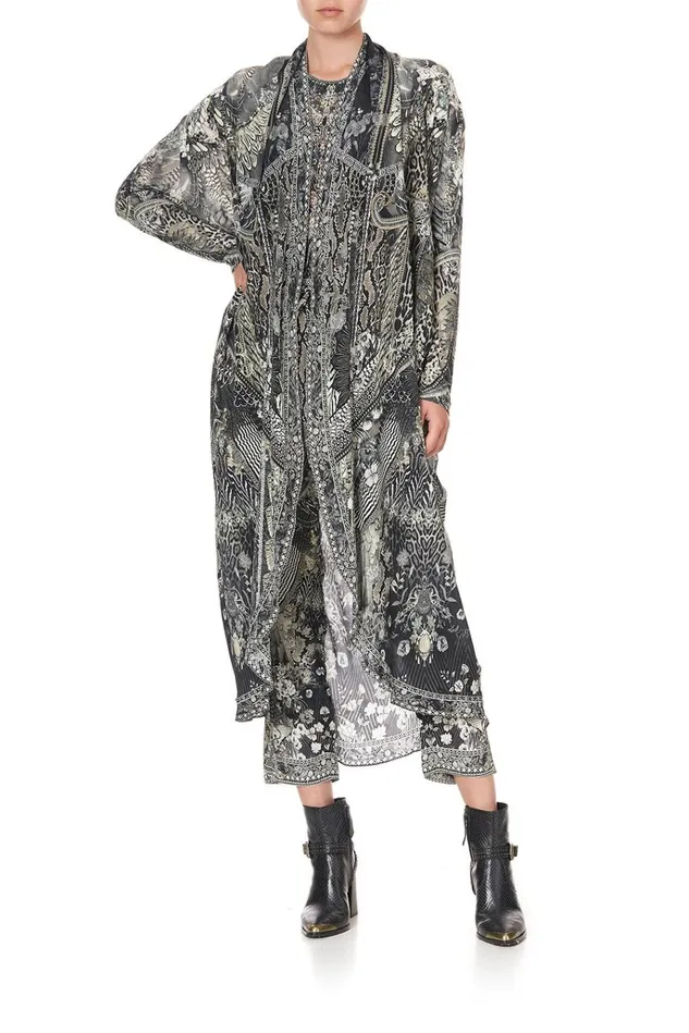 Camilla Extended Sizes Women Long Casual Jacket With Pockets One Tribe
