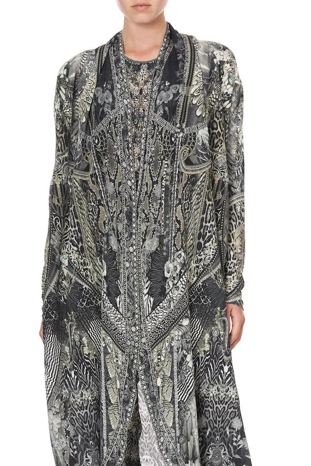 Camilla Extended Sizes Women Long Casual Jacket With Pockets One Tribe