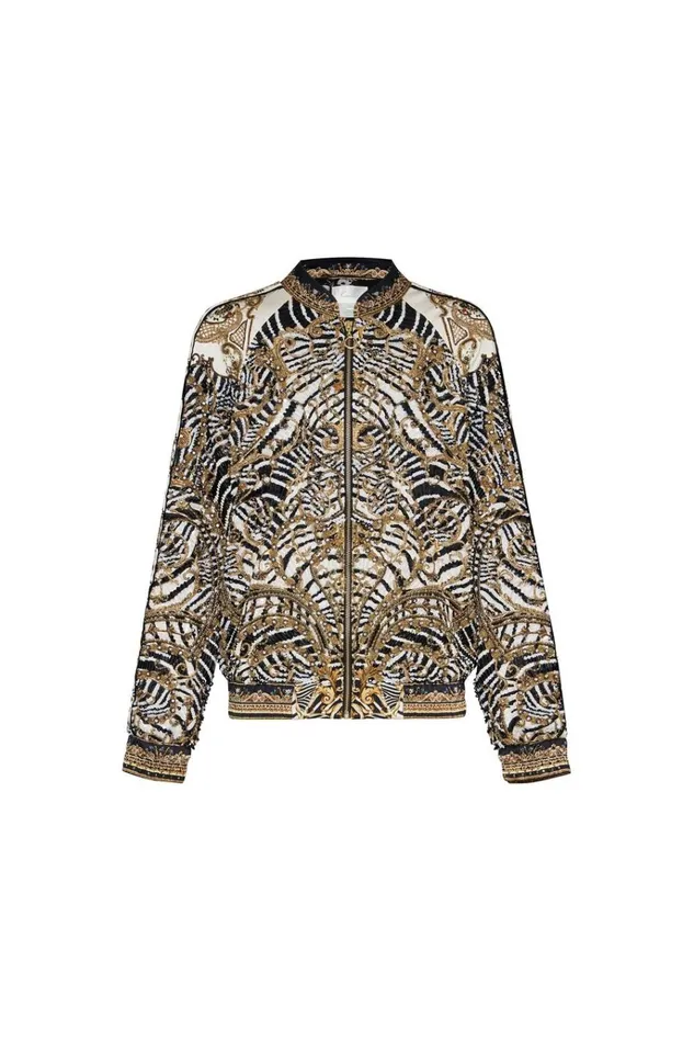 Camilla Jackets Women Embellished Encased Elastic Raglan Bomber Night Waiting For Day
