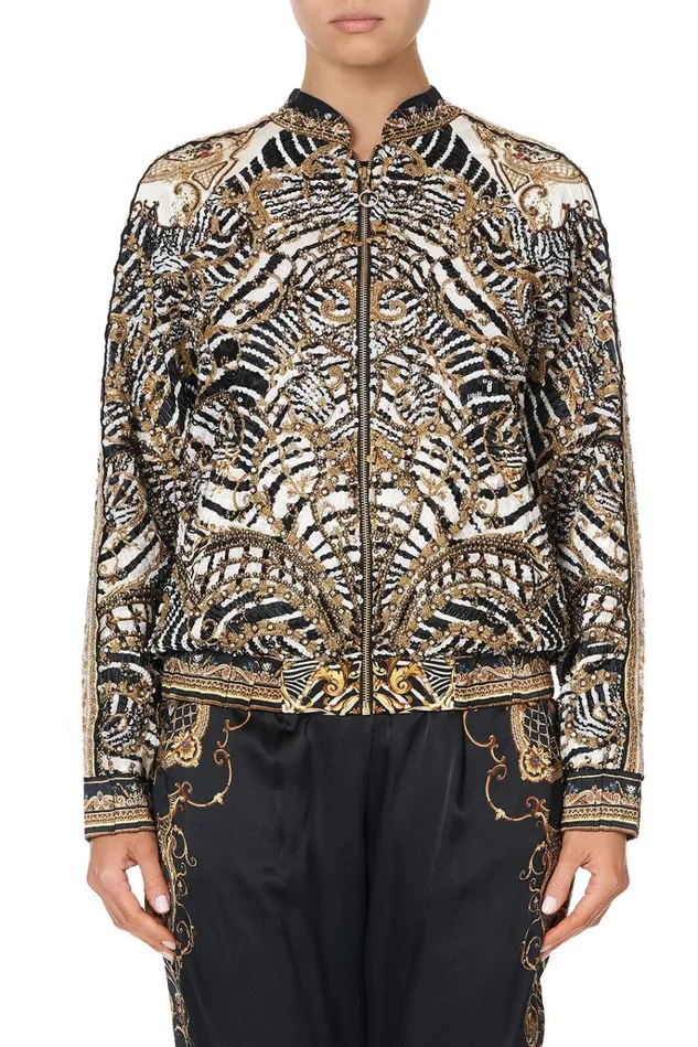 Camilla Jackets Women Embellished Encased Elastic Raglan Bomber Night Waiting For Day