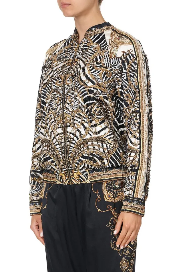 Camilla Jackets Women Embellished Encased Elastic Raglan Bomber Night Waiting For Day