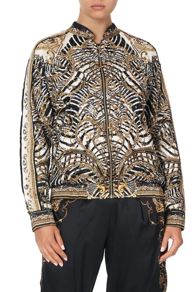 Camilla Jackets Women Embellished Encased Elastic Raglan Bomber Night Waiting For Day