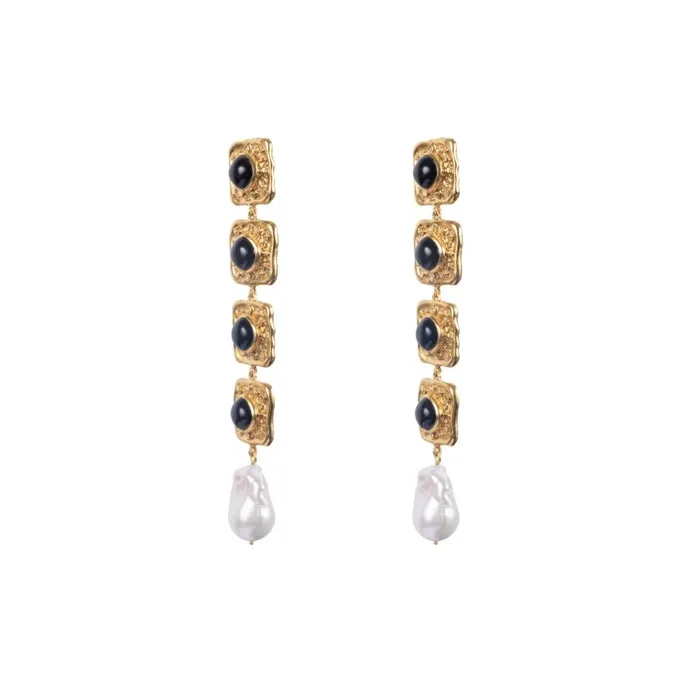 Camilla Jewellery Women Valere Black Onyx Earth Earrings Multi