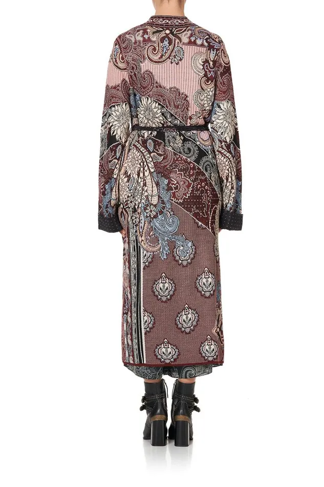 Camilla Knitwear Women Knit Coat With Woven Detail Tale Of The Fire Bird