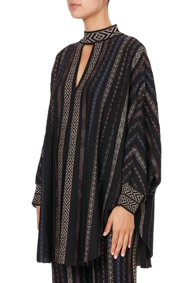 Camilla Mini Dresses Women Knitted Kaftan With Neckband Swinging Sixties