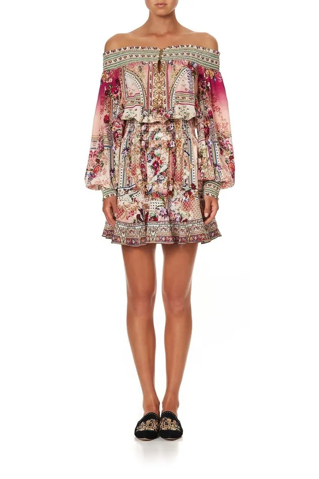 Camilla Mini Dresses Women Off Shoulder Short Dress Summoned By A Rose