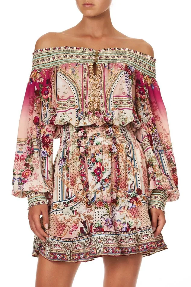 Camilla Mini Dresses Women Off Shoulder Short Dress Summoned By A Rose