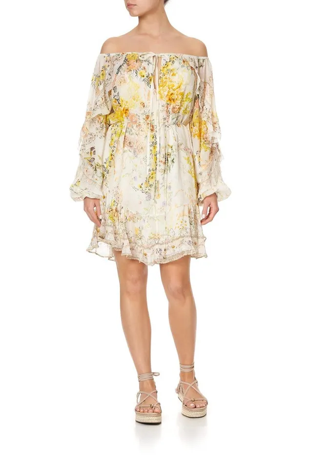 Camilla Party Dresses Women Blouson Frill Sleeve Dress In The Hills Of Tuscany
