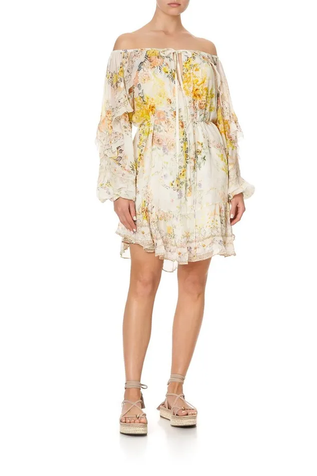 Camilla Party Dresses Women Blouson Frill Sleeve Dress In The Hills Of Tuscany