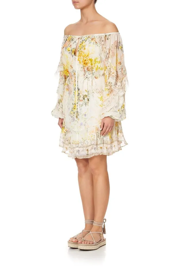 Camilla Party Dresses Women Blouson Frill Sleeve Dress In The Hills Of Tuscany
