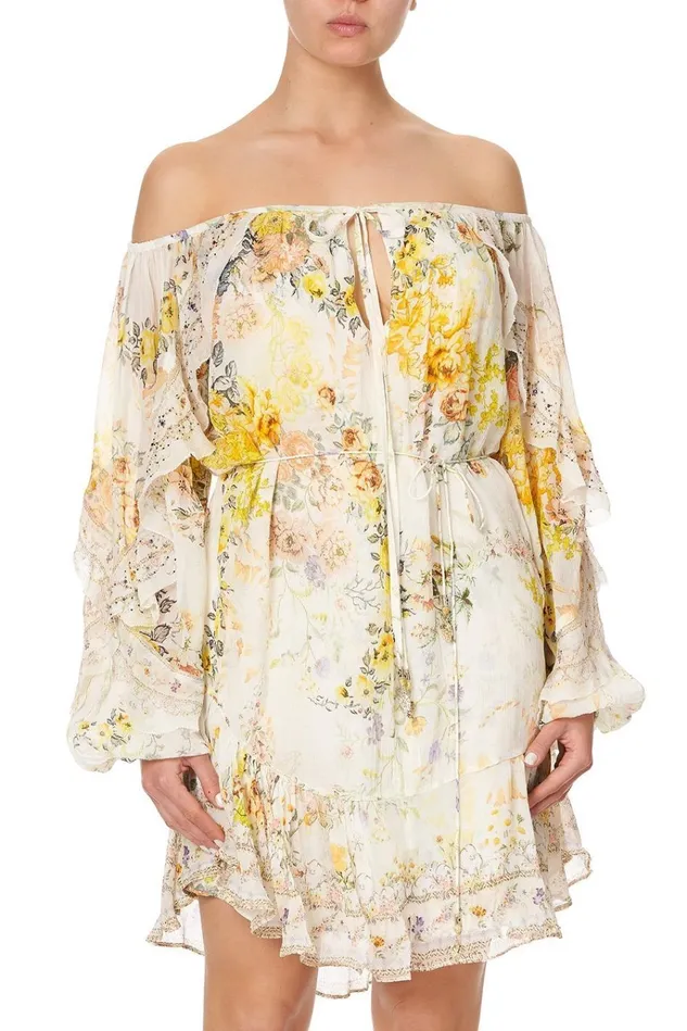 Camilla Party Dresses Women Blouson Frill Sleeve Dress In The Hills Of Tuscany