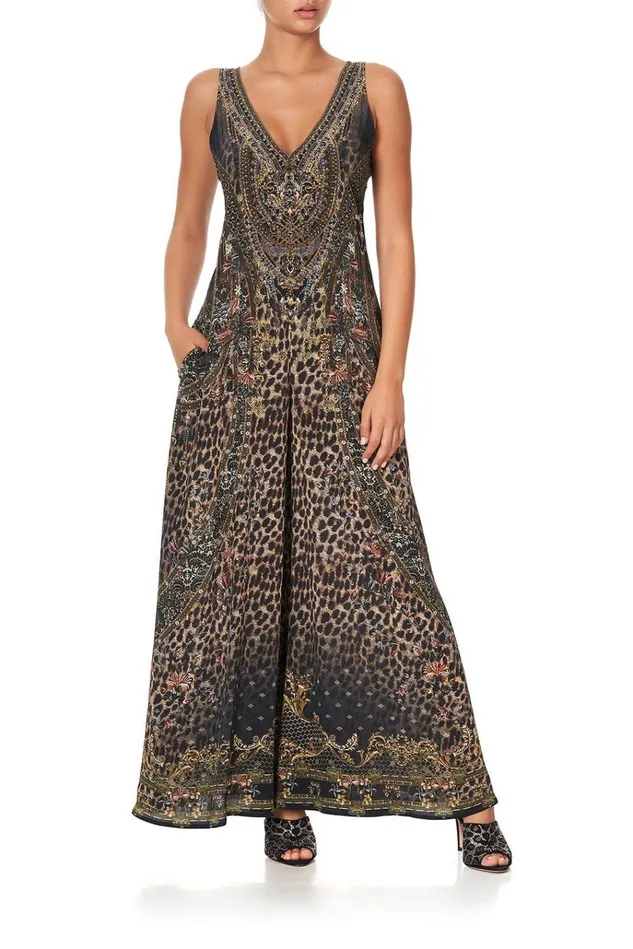 Camilla Playsuits and Jumpsuits Women V Neck Flared Jumpsuit Abingdon Palace