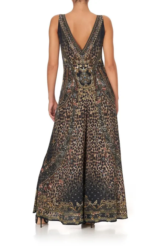 Camilla Playsuits and Jumpsuits Women V Neck Flared Jumpsuit Abingdon Palace