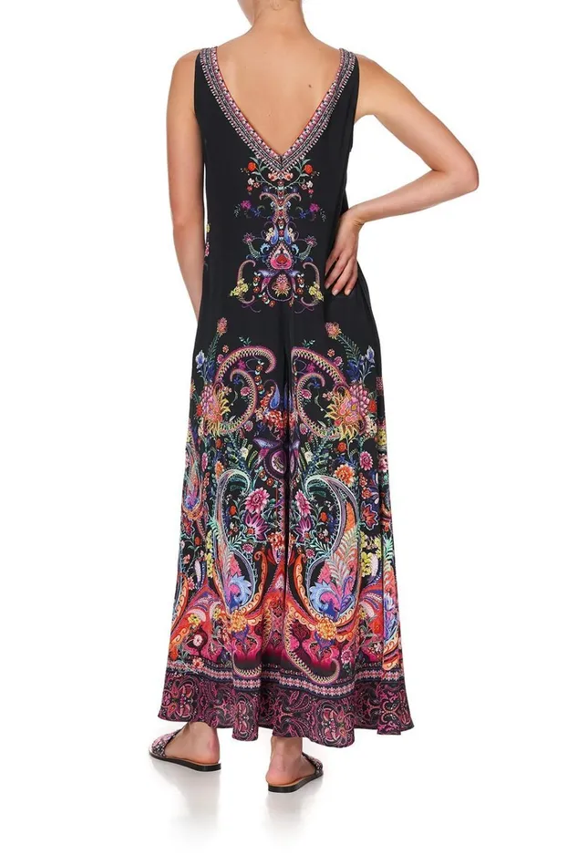 Camilla Playsuits and Jumpsuits Women V Neck Flared Jumpsuit Bohemian Rebellion