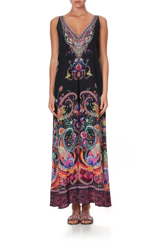 Camilla Playsuits and Jumpsuits Women V Neck Flared Jumpsuit Bohemian Rebellion