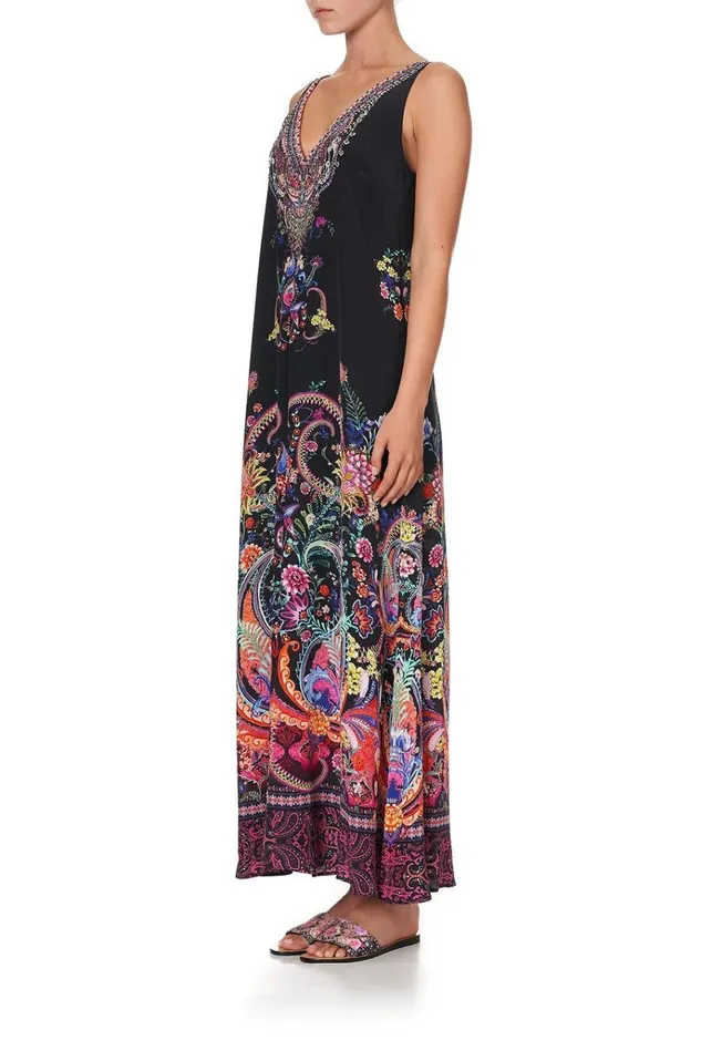 Camilla Playsuits and Jumpsuits Women V Neck Flared Jumpsuit Bohemian Rebellion