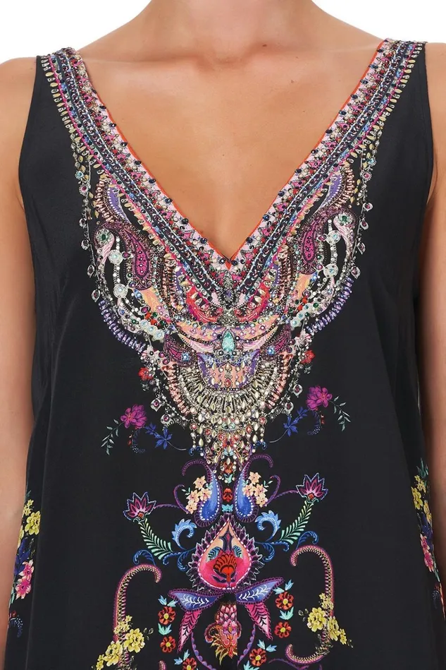 Camilla Playsuits and Jumpsuits Women V Neck Flared Jumpsuit Bohemian Rebellion