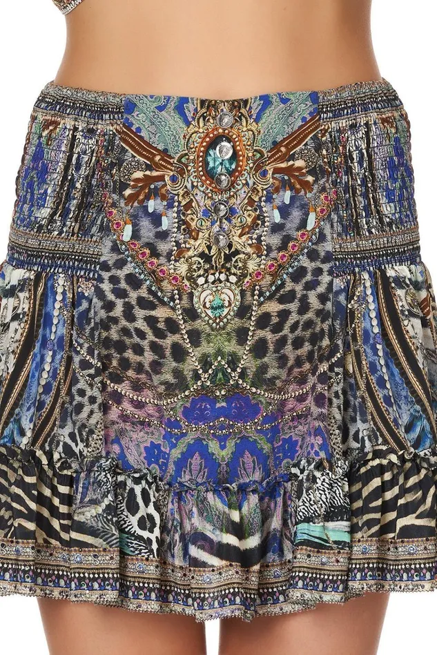 Camilla Skirts Women Button Down Frill Skirt Animal Army