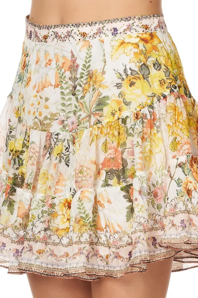 Camilla Skirts Women Gathered Panel Mini Skirt In The Hills Of Tuscany