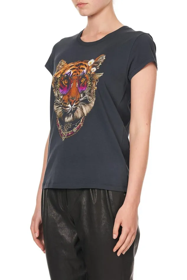 Camilla Tees Women Curved Hem Fitted Tee Drifting Dreamer