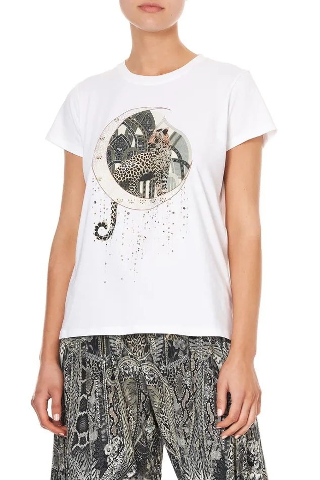 Camilla Tees Women Slim Fit Round Neck TShirt One Tribe