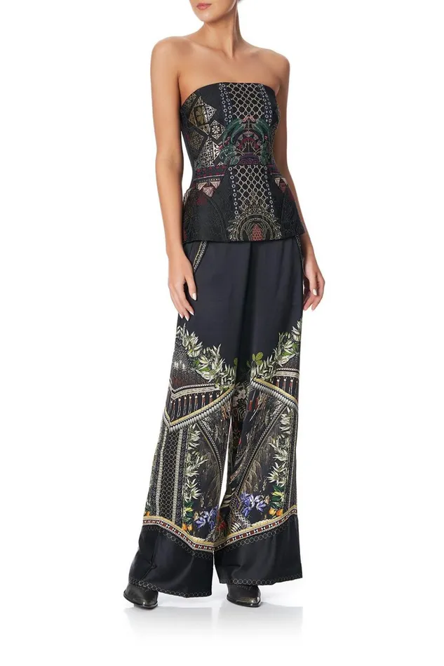Camilla Tops Women Corset With Powermesh Insert Botanical Chronicles