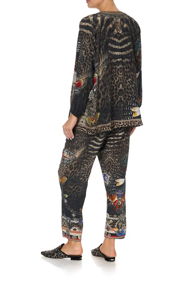 Camilla Tops Women Lace Up Blouse Treasure Chaser