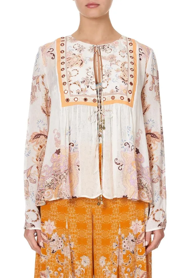 Camilla Tops Women Long Sleeve Bib Top Marrakesh Maiden
