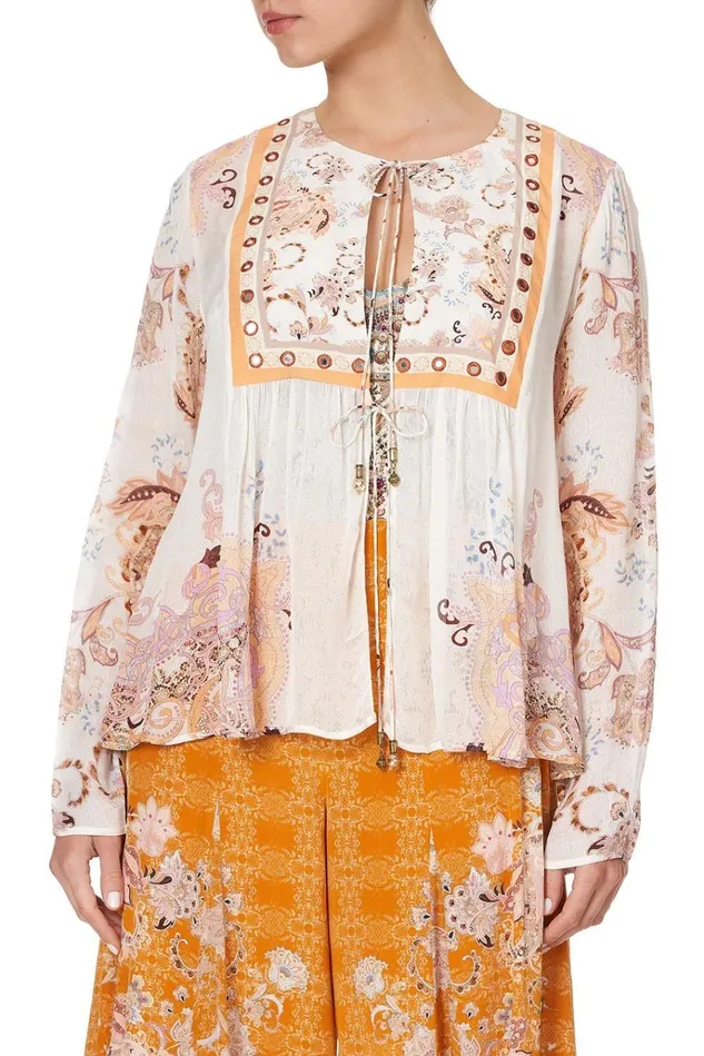 Camilla Tops Women Long Sleeve Bib Top Marrakesh Maiden