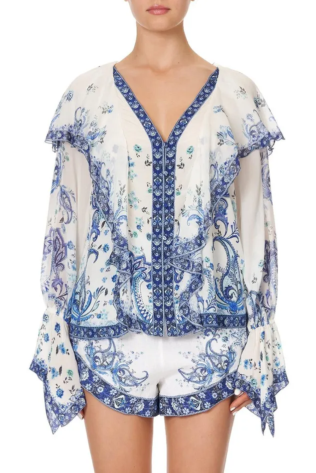 Camilla Tops Women Ruffle Front Blouse Talking About A Revolution
