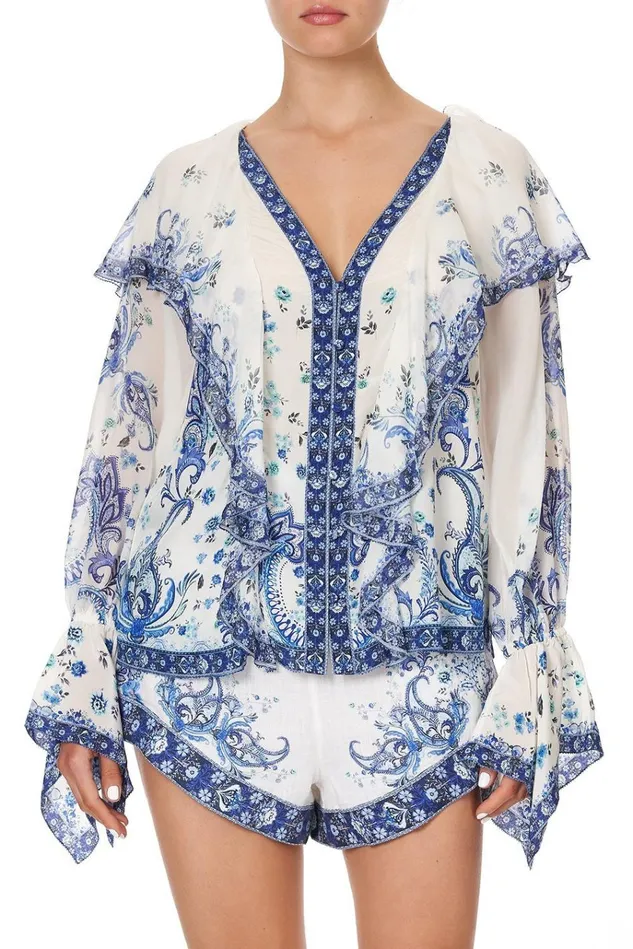 Camilla Tops Women Ruffle Front Blouse Talking About A Revolution