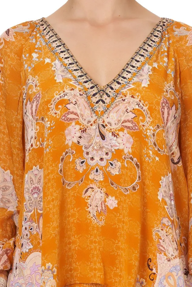 Camilla Tops Women Shirred Cuff Blouse Marrakesh Maiden