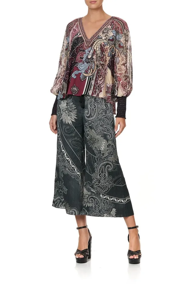 Camilla Tops Women Shirred Cuff Blouse Tale Of The Fire Bird