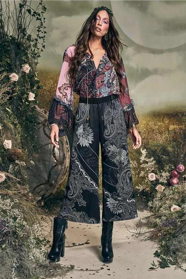 Camilla Tops Women Shirred Cuff Blouse Tale Of The Fire Bird