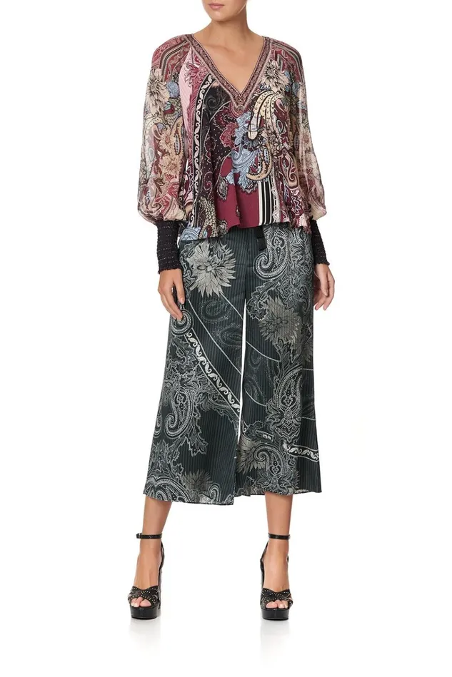 Camilla Tops Women Shirred Cuff Blouse Tale Of The Fire Bird