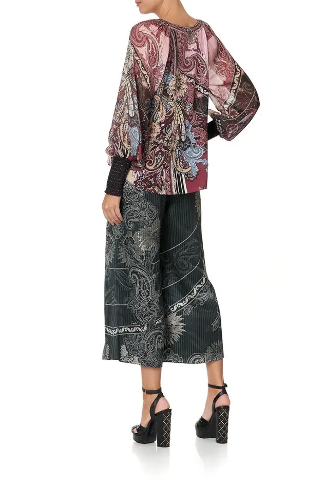 Camilla Tops Women Shirred Cuff Blouse Tale Of The Fire Bird