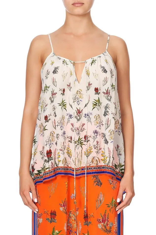 Camilla Tops Women Strap Top With Tie Front Detail Gone Coast
