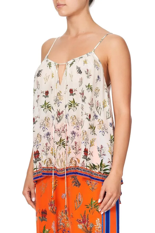 Camilla Tops Women Strap Top With Tie Front Detail Gone Coast