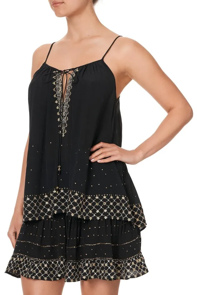 Camilla Tops Women Strap Top With Tie Front Detail The Jewelled Arrow