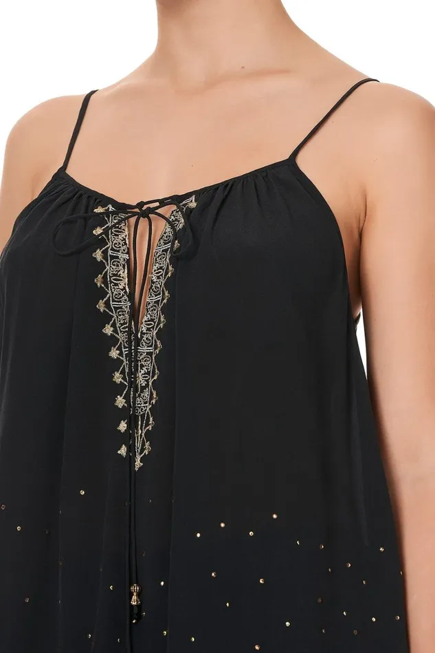 Camilla Tops Women Strap Top With Tie Front Detail The Jewelled Arrow