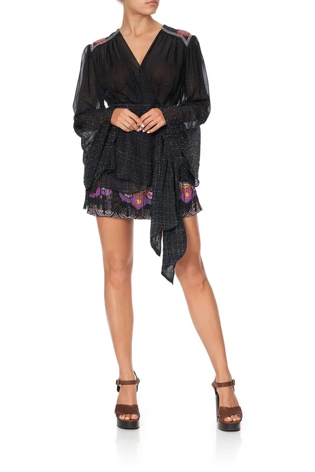 Camilla Tops Women Wrap Blouse With Yoke Mina Mina